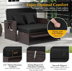HAPPYGRILL Patio Rattan Wicker Daybed - Image 4