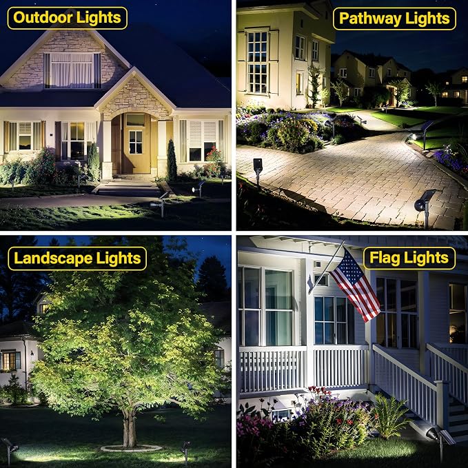 ROSHWEY Solar Spot Lights Outdoor - Image 2