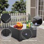 9 Pieces Outdoor Sectional All-Weather Wicker Patio Furniture Set Patio - Image 5