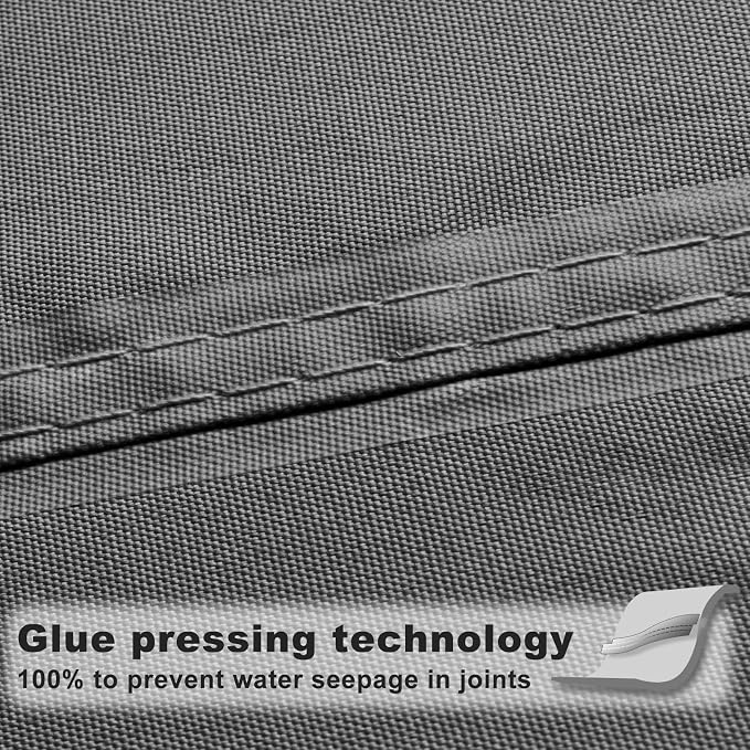 SUNNY GUARD Waterproof Sun Shade Sail 12' x 12' x 12' Charcoal Triangle UV - Image 3