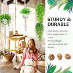 IGaiety Macrame Plant Hanger, 7 Pack Plant Hanger Indoor Hanging Planters - Image 7