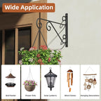 4 Pack 16 Inch Plant Hangers Outdoor Bracket, Indoor Wall Mount Metal Heavy - Image 2