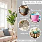 3 Pack Macrame Plant Hanger Indoor, 35 41 47 Inch Handmade Boho Hanging Planter - Image 5