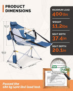 KingCamp Hammock Chair with Footrest – Heavy Duty Swinging Rocking Camping - Image 2