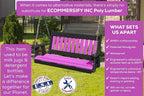 Poly Lumber Wood 4FT Mission Porch Swing Amish Craftsmandship Made in USA HDPE - Image 3