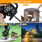 Solar Watering Can Lights with Fairy & Flowers, Outdoor Garden Decor with - Image 7