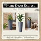 23.6" H Tall Planters for Outdoor Plants, 2 Pack Large Outdoor Planters for - Image 9