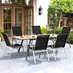 Patio Chairs Set of 6, Easily Set Up Stackable Outdoor Dining Chairs - Image 2