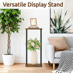 2 Tier Plant Stand Indoor, Oppro 28In Tall Corner Vertical Wood Metal Shelf - Image 5