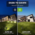 L LOHAS LED Landscape Spot Lights Outdoor, Dusk to Dawn Sensor 5W LED Spotlights - Image 2