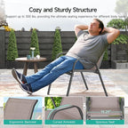 Patio Chairs Set of 2, Easily Set Up Stackable Outdoor Dining Chairs - Image 7