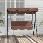 Outsunny 3-Seat Outdoor Patio Swing Chair - Image 8