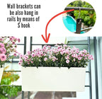 LaLaGreen Wall Planter for Outdoor Wall Mounted Self Watering System White - Image 5