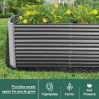 Land Guard 6x3x3ft Rectangular Galvanized Raised Garden Beds, Large-Capacity - Image 6