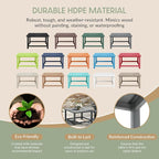 WestinTrends Malibu Low Outdoor HDPE Square Patio Coffee Table - Image 6
