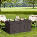 JUMMICO 78 Gallon Outdoor Deck Box Large Resin Storage Box - Image 7