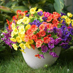 Artificial Flowers for Outdoors, UV Resistant Fake Silk Morning Glory, - Image 5
