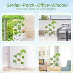 iDavosic.ly Plant Stand Indoor Outdoor, 8 Tier Corner Metal Flower Display - Image 3