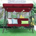 AECOJOY Porch Swing with Stand, 3-Seat Outdoor Clearance Porch Swings - Image 5