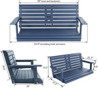 Poly Lumber 2-Seat Porch Swing, HIPS 4.5-Feet Bench Swing - Image 2