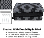 SAND MINE Waterproof Outdoor Rug 8x8 ft, Plastic Reversible Rug, Modern Area Rug - Image 4