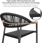 TWT Patio Dining Chairs Outdoor Stackable Dining Chairs - Image 3
