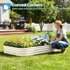 Quictent Galvanized Raised Garden Bed Kit, Strengthened by Crossbar - Image 2