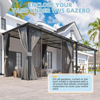 AECOJOY 10’ x 10’ Gazebo, Wall Mounted Gazebos Pergola - Image 7