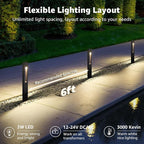 SUNVIE All-In-One LED Low Voltage Landscape Lighting Kit 12 Pack Low Voltage - Image 2