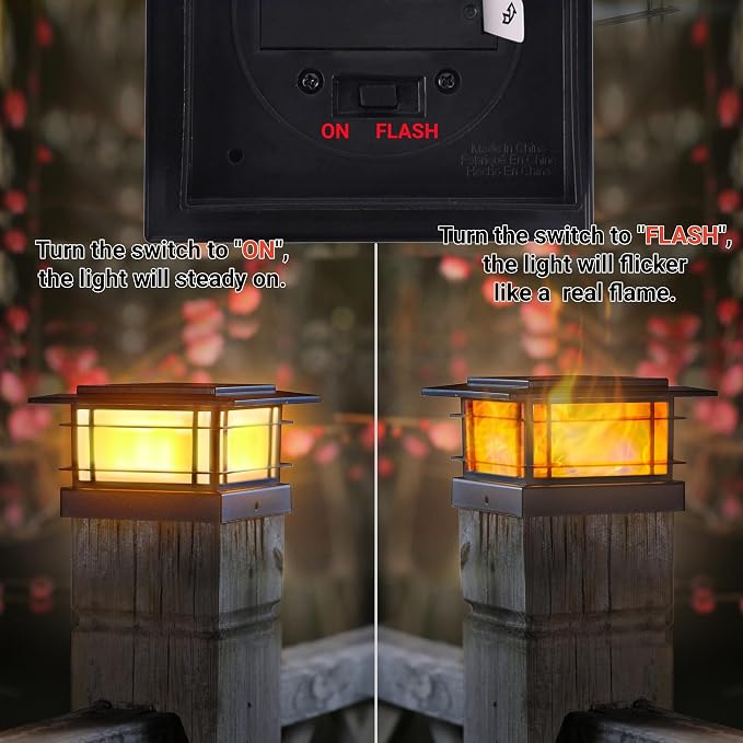Dynaming 2 Pack Solar Post Cap Lights Outdoor - Image 5