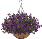 Artificial Faux Hanging Plants Flowers Basket - Image 9