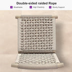 PURPLE LEAF Outdoor Bar Stools Set of 4 Aluminum Counter Height Wicker Stool - Image 6