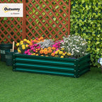 Outsunny Galvanized Raised Garden Bed, - Image 2