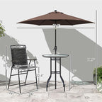 Outsunny 4 Piece Outdoor Patio Dining Furniture Set, 2 Folding Chairs, - Image 7