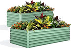 GarveeLife 2pcs 6x3x2 ft Galvanized Raised Garden Bed, Rust-Resistant Raised by GarveeLife