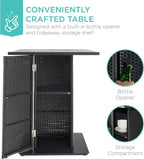 Best Choice Products 5-Piece Outdoor Wicker Bar Table Set - Image 2