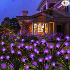 Kohlrabi Solar Garden Lights Outdoor, 4 Pack 40 LED Solar Purple Firefly Lights by KohlrabiDecor