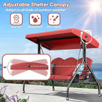 3 Seat Outdoor Porch Patio Swing - Image 2