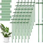 meekoo 120 Pcs Adjustable Garden Plant Support Stakes Single Stem Plant Cage by meekoo