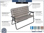 Camp & GO 16.5" High Seat Outdoor Double Wide Loveseat Web Folding Chair - Image 9