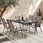 JEAREY Patio Dining Chairs Set of 4, Outdoor Stackable Dining Furniture Set - Image 2