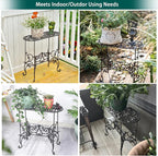 Sungmor Heavy Duty Cast Iron Potted Plant Stand Garden Table - Image 7