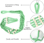 Augshy Macrame Plant Hangers Green Hanging Planters - Image 3