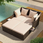 ORALNER Outdoor Daybed, 2-Person Wicker Patio Sofa - Image 3
