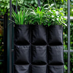 SOUJAP 2 Pack 18 Pockets Vertical Wall Garden Planter Plant Grow Bag, Hanging - Image 6