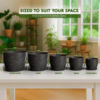 Utopia Home - Spotty Plant Pots Indoor - 7/6.6/6/5.3/4.8 Inches Flower Pots - 5 - Image 7