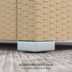 Outsunny 3 Seater Patio Sofa, Wicker Sofa - Image 6
