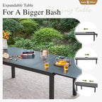 Sophia & William Expandable Patio Dining Table, Extra Large 99.2" L x 35.5" W - Image 4