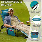 FUNDANGO 2 Pack Folding Chaise Lounge Chair Outdoor, 5 Positions Foldable Beach - Image 5