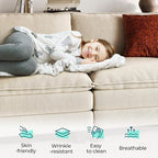 LINSY HOME 157'' Modular Sectional Sofa Beige Couch Corduroy Cloud Couches - Image 4